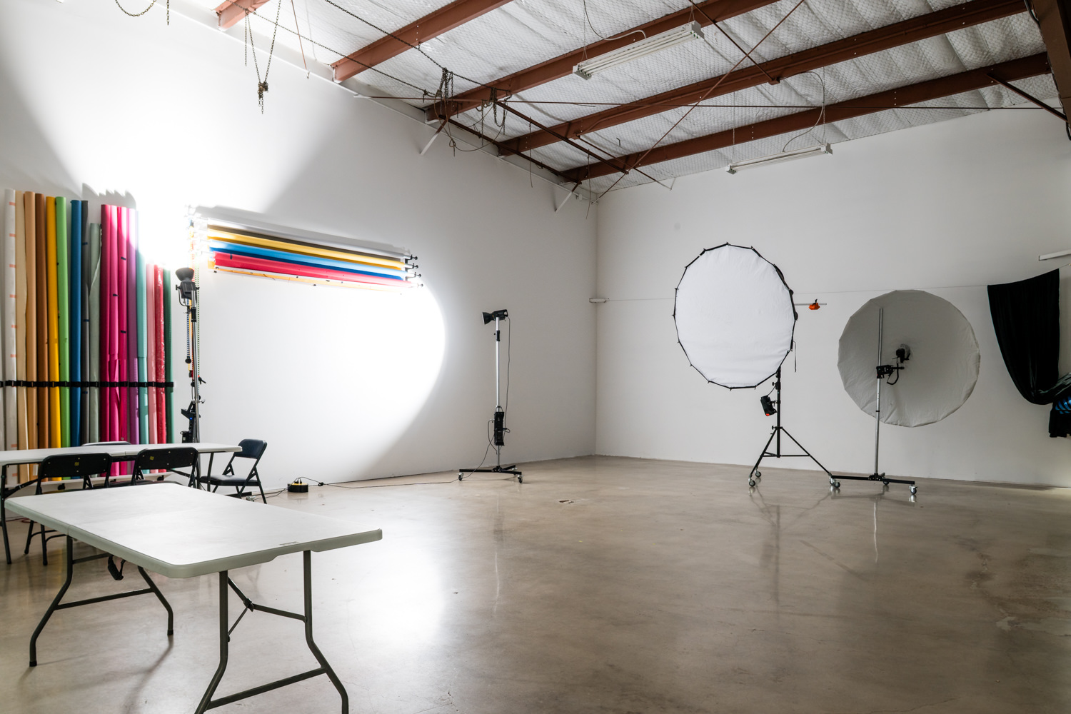 Set up for a Commercial photography shoot in studio B 