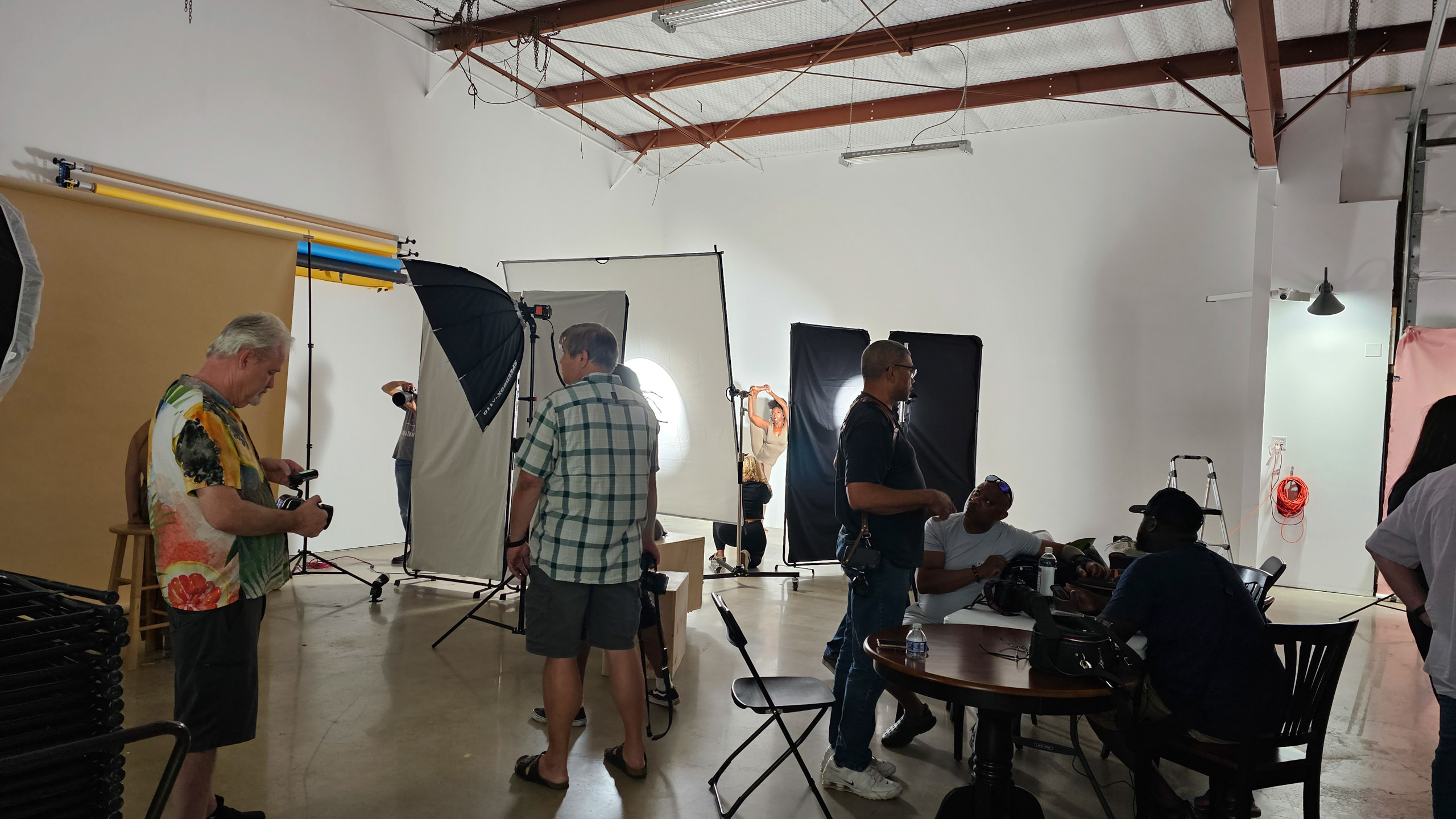 Set up for a Commercial photography shoot in studio B 